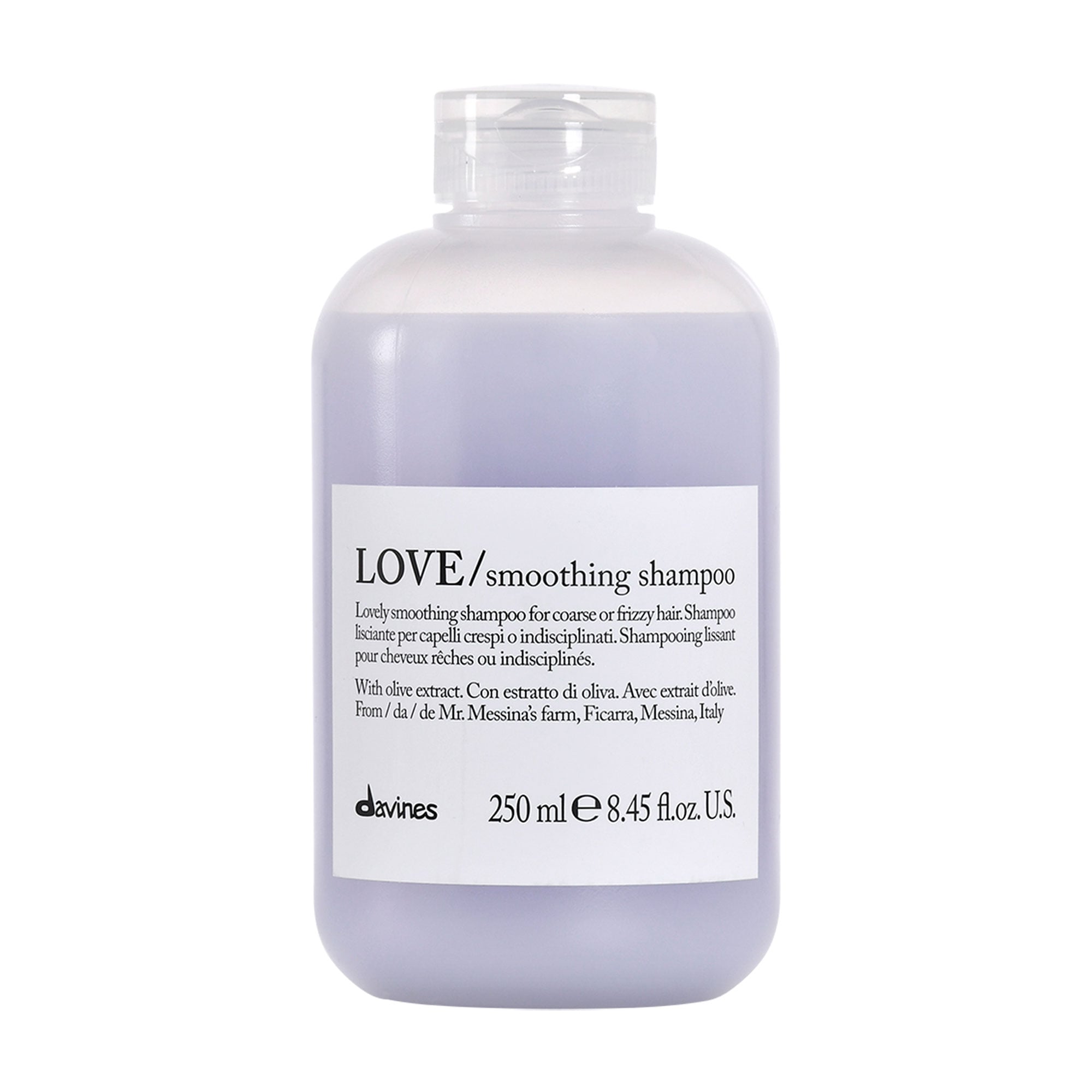Безсульфатний шампунь Davines Love Smoothing Shampoo для розгладження неслухняного та хвилястого волосся, 250 мл